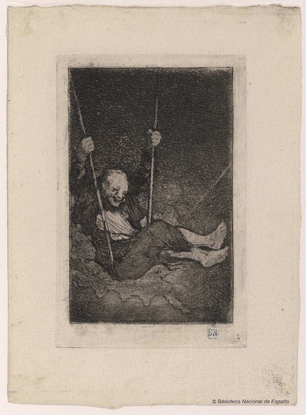 Old man swinging
